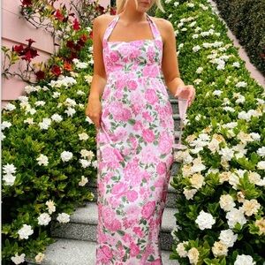 Show Me Your MuMu Pink Halter Maxi Sundress